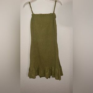 Small Audrey 3+1 Green Ribbed Dress